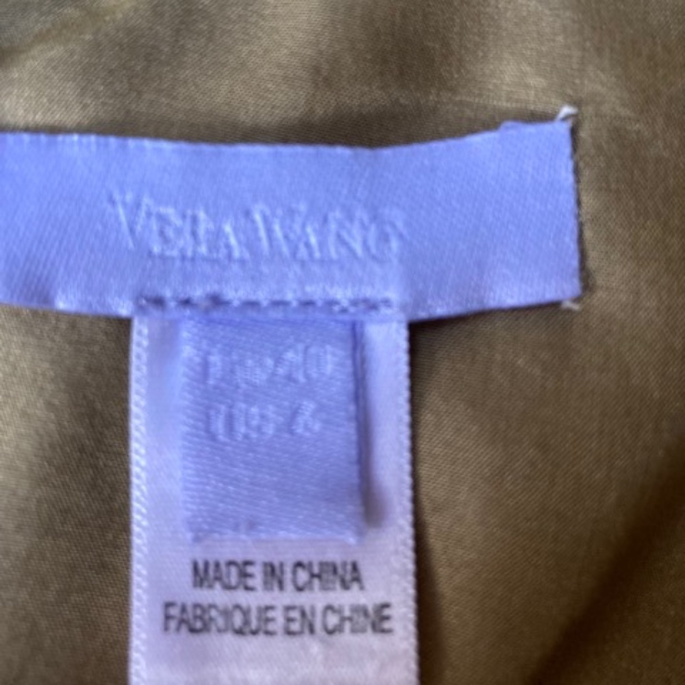 Vera Wang Gold Silk Blend Empire Dress - Picture 5 of 8